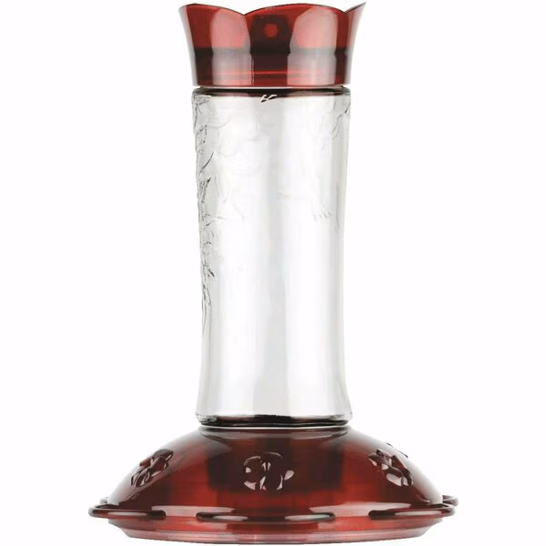 GLASS GRAVITY HUMMINGBIRD FEEDER